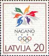 Latvia 1998 Winter Olympic Games, Nagano'98. Mi 474 - Hiver 1998: Nagano