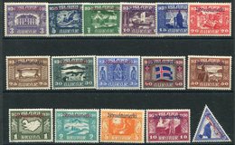 ICELAND 1930 Millenary Of Parliament Official Set Of 16 LHM / *..  Michel Dienst 44-59 - Service