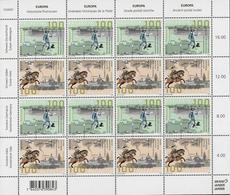 SUIZA / SWITZERLAND/ SCHWEIZ -EUROPA 2020 - "ANTIGUAS RUTAS POSTALES - ANCIENT POSTAL ROUTES" -- SHEETLET Of 16 STAMPS - 2020