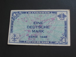 1 Eine Deutsche Mark Série 1948 - BANKNOTE - Allied Occupation WWII - ALLEMAGNE   **** EN ACHAT IMMEDIAT **** - 1 Mark