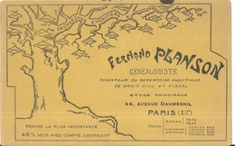 GENEALOGISTE . FERDINAND PLANSON . PARIS - G
