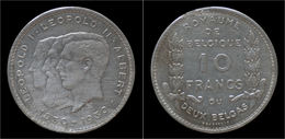 Belgium Albert I 10 Frank (2 Belga) 1930FR-pos B - 10 Francs & 2 Belgas