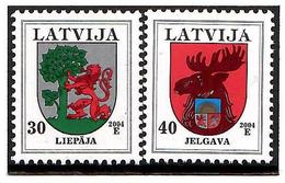 Latvia 2004 . COA 2004 (Liepaja, Jelgava). 2v: 30, 40 . Michel # 486CII,498CII - Lettonie