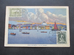 Türkei 1930 Bildseitig Frankierte AK Constantinople Vue De Stamboul Stempel Galata Nach Jugoslawien Gesendet - Storia Postale