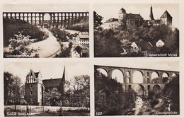 AK Gruss Aus Dem Vogtland - Göltzschtalbrücke Kaierschloss Mylau Schloss Netzschkau Elstertalbrücke - 1933 (50286) - Vogtland