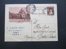 1932 Bildpostkarte Ganzsache Le Palais De La Poste Stempel Dr. Augustin Fischer Medic De Circumscritie Kreisarzt Deta - Briefe U. Dokumente