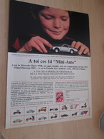 SPITIN20 Page Revue Années 60/70 : PUBLICITE VOITURES MINIATURES OFFERTES - Publicitaires - Toutes Marques