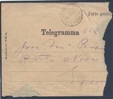 Envelope De Telegrama Com Obliteração De Telegramas Évora 1905. Porta Nova. Telegram With Obliteration Telegrams Évora. - Storia Postale