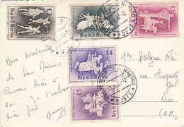 CARTE POSTALE REPUBLICA DI SAN MARINO 1963 POUR FRANCE NICE - Storia Postale