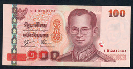 THAILAND P114b 100 BAHT 2005  #1B Signature 76 VF Few  Folds - Thailand