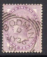 Great Britain GB 1881 1d Lilac, 14 Dots,  Bodmin Square Cancel, Used, SG 170 - Ohne Zuordnung