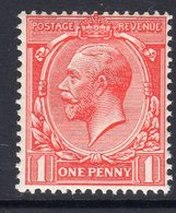 Great Britain GB George V 1912-24 1d Mackennal Head, Wmk. Simple Cypher, Lightly Hinged Mint, SG 358 - Neufs