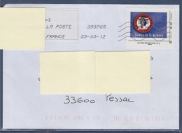 Sur Enveloppe Souvenir Français, Gardien De La Mémoire MonTimbraMoi LP 20g Oblitéré 23.03.12 - Storia Postale