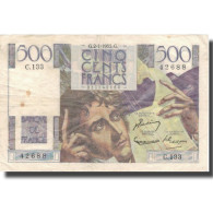 France, 500 Francs, Chateaubriand, 1953, 1953-01-02, TTB, Fayette:34.11, KM:129c - 500 F 1945-1953 ''Chateaubriand''