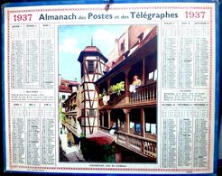 CALENDRIER 1937 DE LA POSTE STRASBOURG COMPLET DES FEUILLETS  BEL ETAT - Autres & Non Classés