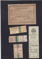 Carnet UNION DES CHEMINS DE FER ALLEMANDS  Novembre 1897 + Tickets Divers Sncf Et Sncb - Europa