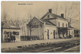 CPA 38 Isère Moirans Très Rare La Gare Près De Voiron Rives Voreppe Grenoble Tullins Fures La Buisse Vourey Charnècles - Moirans