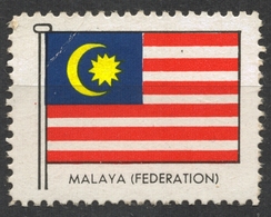 Federation Of Malaya MALAYSIA - FLAG FLAGS / Cinderella Label Vignette - MNH - Fédération De Malaya