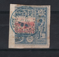 Côte Française Des Somalis _ 1894 - Sur Fragment  Timbre Coupé N°14A - Oblitérés