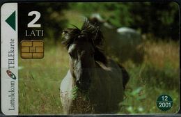 LATVIA  2001 PHONECARD HORSES USED VF!! - Chevaux