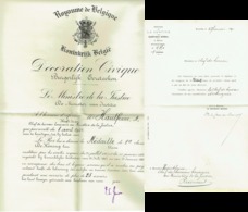 Certificat. Distinction Honorifique Civique Pour Médaille I E Classe.  1931 - Professionali / Di Società