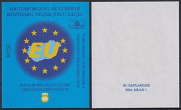 EU HUNGARY Member European Union 2004 MABÉOSZ Philatelists Commemorative MAP FLAG Hunfila 2004 Veszprém Exhibition - Commemorative Sheets