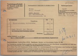 Giessen - Rechnung über Buch Trzebiatowsky Motorräder Vertriebsgesellschaft W. Bensch MbH KG - Druck & Papierwaren