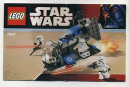Notice De Montage Lego Star Wars Boîte Numéro 7667 - Plans