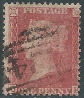 1854-57 GREAT BRITAIN USED PENNY RED BROWN 1d SG 29 P14 (QB) - RC56-2 - Gebruikt