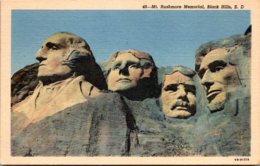 South Dakota Black Hills Mount Rushmore Memorial Curteich - Mount Rushmore