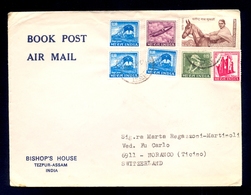 INDIA - Airmail Cover, Sent From India To Noranco (Switzerland). Nice Multicolored Franking. - Luchtpost