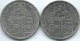 Belgium - Leopold III - 5 Francs - 1938 (KM116.1) & 1939 (KM117.1) - 5 Francs