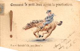 Sport.   Hippisme :      Dessin Humoristique . Petit Jean  Et La Ponctuation    (voir Scan) - Paardensport