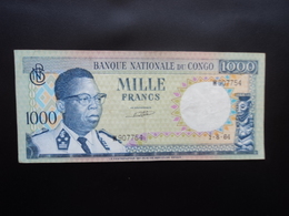 RÉPUBLIQUE DÉMOCRATIQUE DU CONGO * : 1000 FRANCS  1.8.1964     P 8a      TTB+ - Demokratische Republik Kongo & Zaire