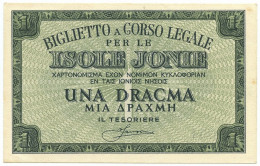 1 DRACMA OCCUPAZIONE ITALIANA DELLA GRECIA ISOLE JONIE APRILE 1942 SUP - Otros & Sin Clasificación