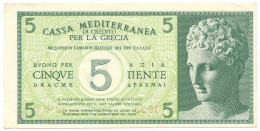 5 DRACME CASSA MEDITERRANEA DI CREDITO PER LA GRECIA 1941 SUP+ - Otros & Sin Clasificación