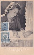 Carte Maximum CANADA  Yt 227  TERRE NEUVE Yt 230  Princess  Elisabeth Prince Charles 1950  Maximum Card - Cartes-maximum (CM)