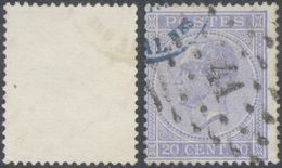 émission 1865 - N°18 Obl Pt 41 "Binche" - 1865-1866 Perfil Izquierdo