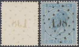 émission 1865 - N°18 Obl Pt 198 "Jodoigne" - 1865-1866 Profile Left