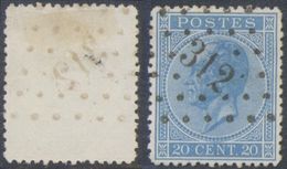 émission 1865 - N°18 Obl Pt 312 "Rochefort" - 1865-1866 Profile Left