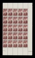 Bloc De 25 Valeurs Mineurs Surchargé 1 F. Sur 2 F15 - Coin Daté 20.10.38 - Unused Stamps