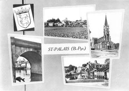 SAINT-PALAIS - Vues Multiples - Eglise - Blason Vaches Robert Louis - Saint Palais