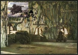 GIBRALTAR (2018). Carte Maximum Card - Cannons, Artillery, Gun, Canon, Cañón, Kanone, Cannon - 64 Pounder RML 1873 - Militaria