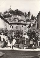 ST AMBROIX  -  Place De L'ancien Temple.  La Chapelle Dugas Et La Tour De L'horloge   CPM Dentelée  Rare - Saint-Ambroix