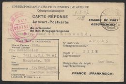 1947  PRISONNIERS DE GUERRE - KRIEGSGEFANGENE POST ANTWORT ( KGF POST) - V. ESSLINGEN N LAGER RAMRAM ,MAROC - Covers & Documents