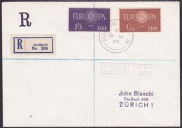 Irland Eire, 1960, Europe, Complete Set On Registered Cover, Sent On Day Of Issue - Brieven En Documenten