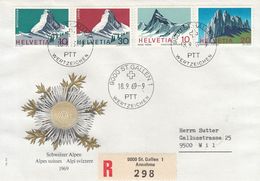 Suisse -18/09/1969 -  FDC -  Lettre Recommandée De St Gallen Pour Wil - Brieven En Documenten