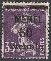 Memel 1920 N° 23 Semeuse Surchargée (E14) - Used Stamps