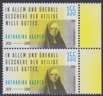 !a! GERMANY 2020 Mi. 3548 MNH Vert.PAIR W/ Right Margins - Katharina Kasper, Founder Of Religious Congregation - Nuevos