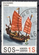 Junk CHINA Sailing Ship 1970 Wels Austria Children SOS City HINTERBRÜHL SOS-Kinderdorf Charity Cinderella Vignette Label - Wohlfahrtsmarken